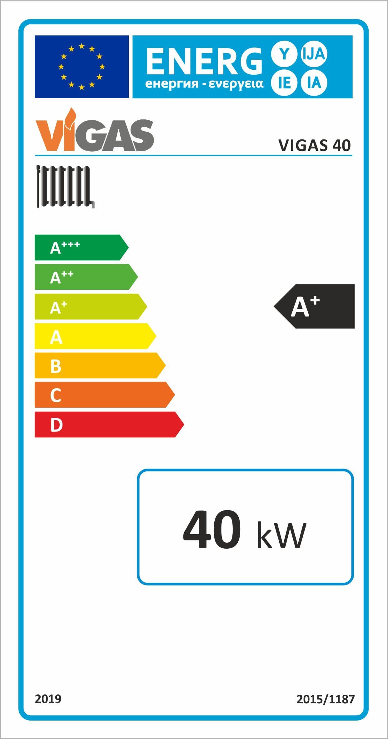 Eticheta energetică VIGAS 40, miniatură