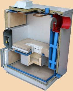 Construcția sudată a cazanului VIGAS - tablă de oțel de 4 – 6 mm