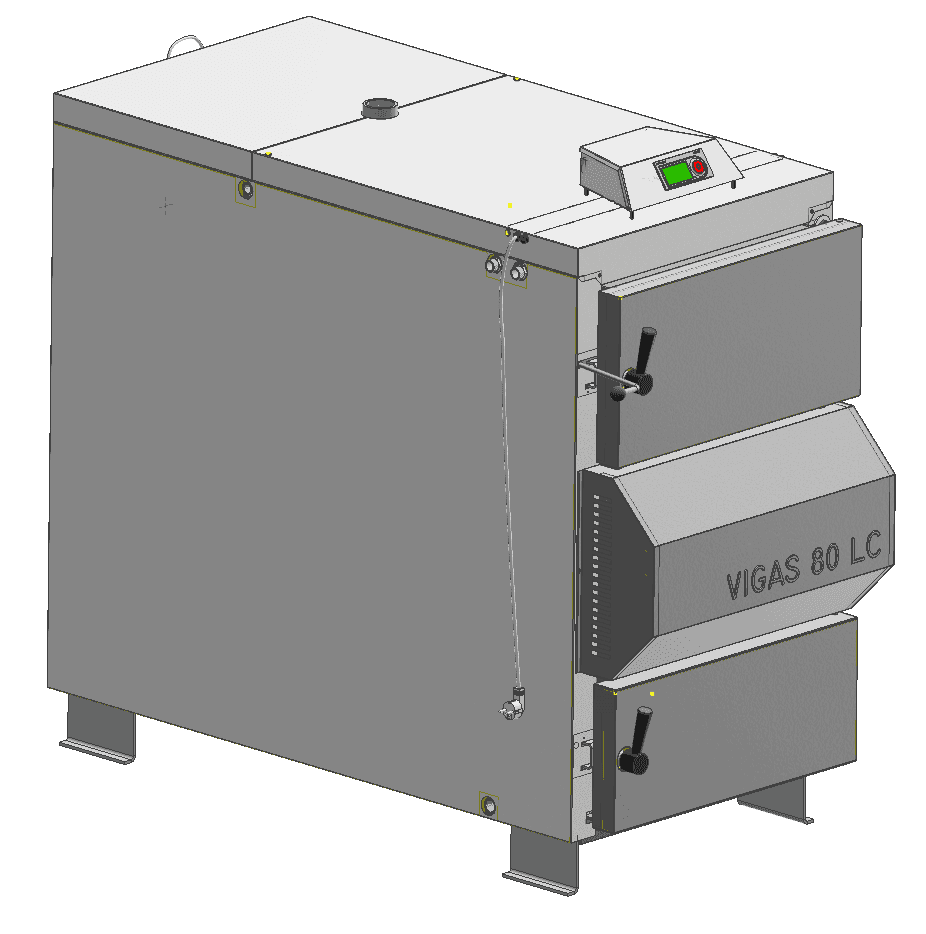 Cazan VIGAS 80 LC, randare 3D VIMAR